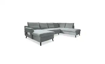 Miuform Wohnlandschaft mit Schlaffunktion Stylish Stan Pastellblau rechts