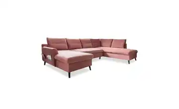 Miuform Wohnlandschaft mit Schlaffunktion Stylish Stan Rosa rechts