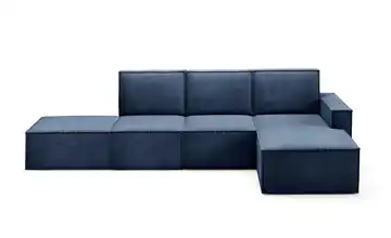 Ecksofa Dunkelblau rechts