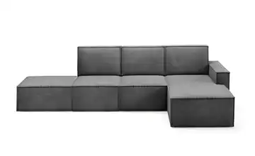 Ecksofa Dunkelgrau rechts