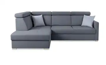 Ecksofa Dunkelgrau links