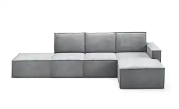 Ecksofa Hellgrau rechts