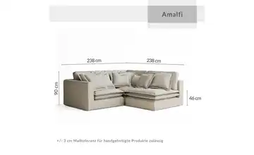 Ecksofa Amalfi Hellbraun