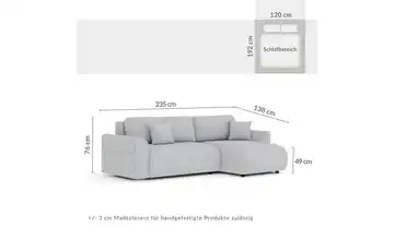 Ecksofa Denimblau