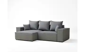 Ecksofa links Grau