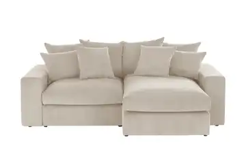 Primo Ecksofa beidseitig montierbar Nea Beige Cordstoff
