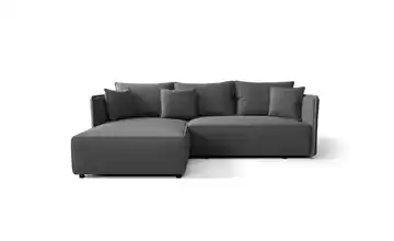 Ecksofa Dunkelgrau links