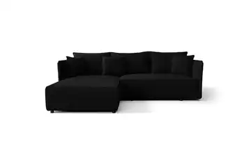 Ecksofa Schwarz links
