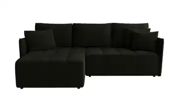 Ecksofa Onil Schwarz links