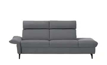 himolla Recamiére 1926 Grundfunktion rechts Stahlgrau