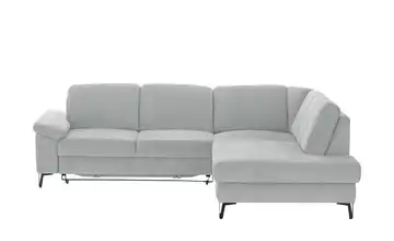 Ecksofa Coco silberfarben Flachgewebe rechts