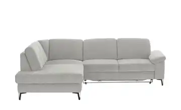 Ecksofa Coco Grau Flachgewebe links