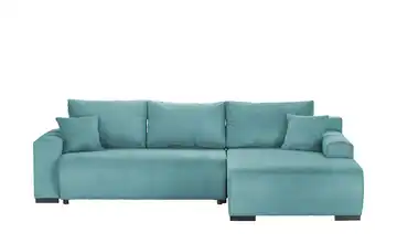 smart Ecksofa mit Schlaffunktion Nelly Petrol rechts Cordstoff