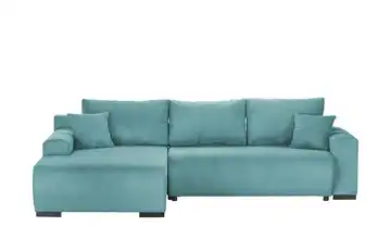 smart Ecksofa mit Schlaffunktion Nelly Petrol links Cordstoff