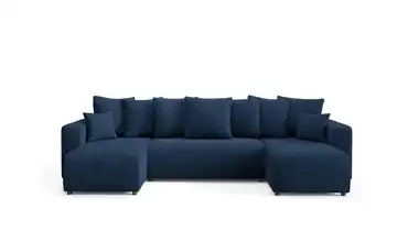 Wohnlandschaft  mit Schlaffunktion Evora Blau