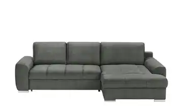 Ecksofa mit Schlaffunktion Soumia Graphit Mikrofaser rechts