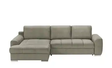 Ecksofa mit Schlaffunktion Soumia Taupe Mikrofaser links