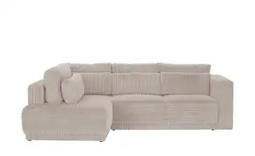 Twist Ecksofa Tirana Taupe Cordstoff grob links