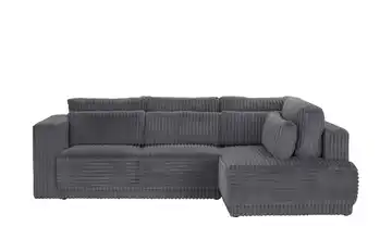 Twist Ecksofa Tirana Anthrazit Cordstoff grob rechts