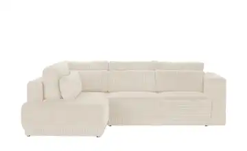 Twist Ecksofa Tirana Creme Cordstoff grob links