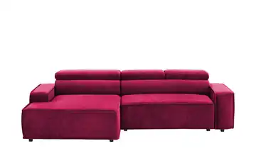 Twist Ecksofa Liam Erweiterte Funktion Velours Bordeauxrot links