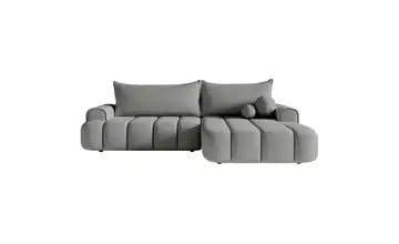 Selsey Ecksofa  mit Schlaffunktion Dandelino Grau rechts Boucléstoff