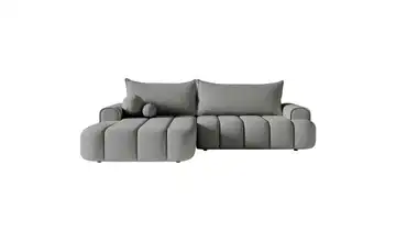 Selsey Ecksofa  mit Schlaffunktion Dandelino Grau links Boucléstoff