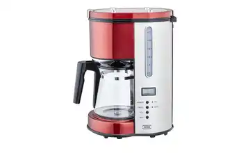 KHG Kaffeeautomat KA-114 (MRE) Rot / silberfarben / Schwarz