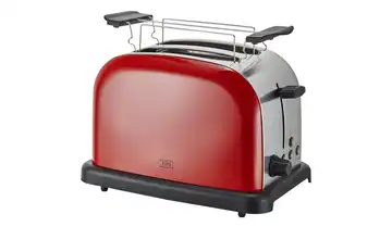 KHG Toaster TO-1005 (RS) Rot / edelstahlfarben / Schwarz