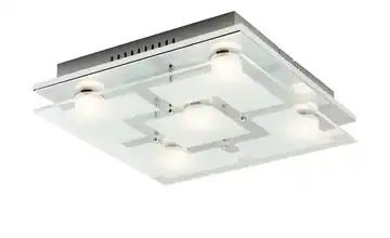 Paul Neuhaus LED Deckenlampe rechteckig Glasblende