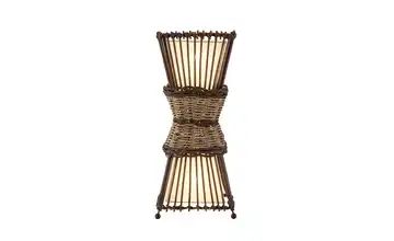 Tischlampe mit Rattangeflecht
