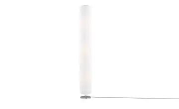 HOME STORY Stehlampe mit zylinderförmigem weißem Schirm