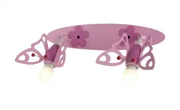 Deckenstrahler Schmetterlinge Holz rosa
