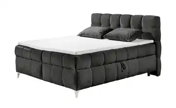 Boxbett mit Bettkasten Anthrazit Schwarz
