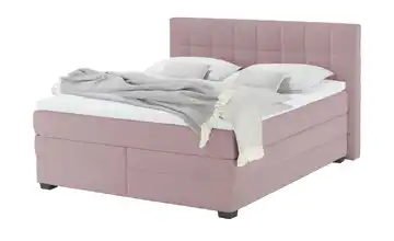 vanDoorn Boxspringbett mit Bettkasten Feincord Rosa 160 cm H2