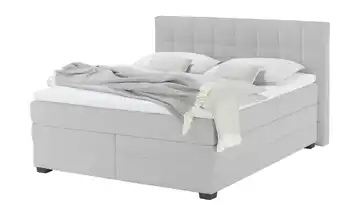 vanDoorn Boxspringbett mit Bettkasten Feincord Silbergrau 160 cm H2 & H3