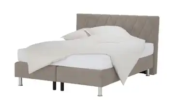 vanDoorn Boxspringbett Taupe H2 & H3 180 cm Kopfteilhöhe ca. 109cm