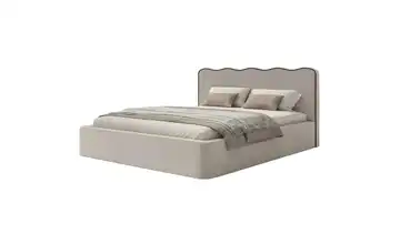 Selsey Polsterbett Beige mit Bettkasten 160x200 cm Samt