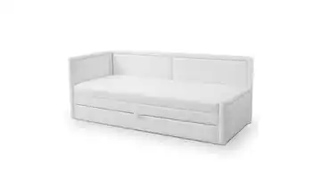 Selsey Polsterliege Hellgrau mit Bettkasten