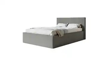 Selsey Polsterbett mit Bettkasten 180x200 cm Grau Samt