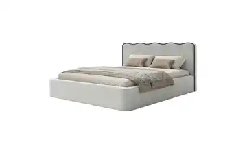 Selsey Polsterbett Hellgrau ohne Bettkasten 160x200 cm Webstoff