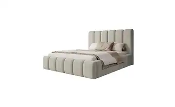 Selsey Polsterbett mit Bettkasten 204 cm Greige 180x200 cm