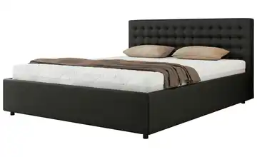 Polsterbett 200x200 Schwarz Polsterbett 200x200 Schwarz 208 cm 200x200 cm Schwarz