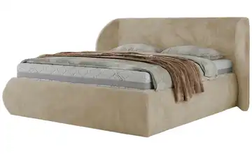  Polsterbett 160x200 Creme mit Bettkasten 