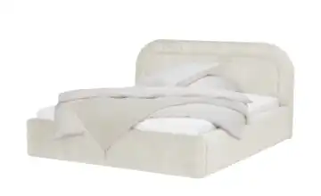 Polsterbett mit Bettkasten Creme