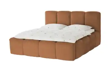 Polsterbett ohne Bettkasten Newbury Cognacbraun 180 cm ohne Bettkasten