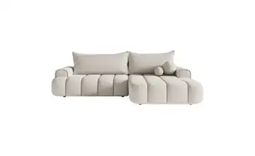 Selsey Ecksofa  mit Schlaffunktion Dandelino Creme rechts Boucléstoff