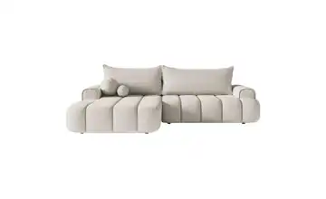 Selsey Ecksofa  mit Schlaffunktion Dandelino Creme links Boucléstoff