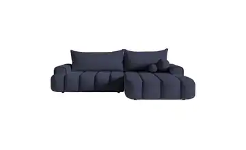 Selsey Ecksofa  mit Schlaffunktion Dandelino Marineblau rechts Samt