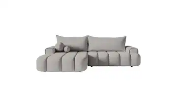 Selsey Ecksofa  mit Schlaffunktion Dandelino Grau links Samt